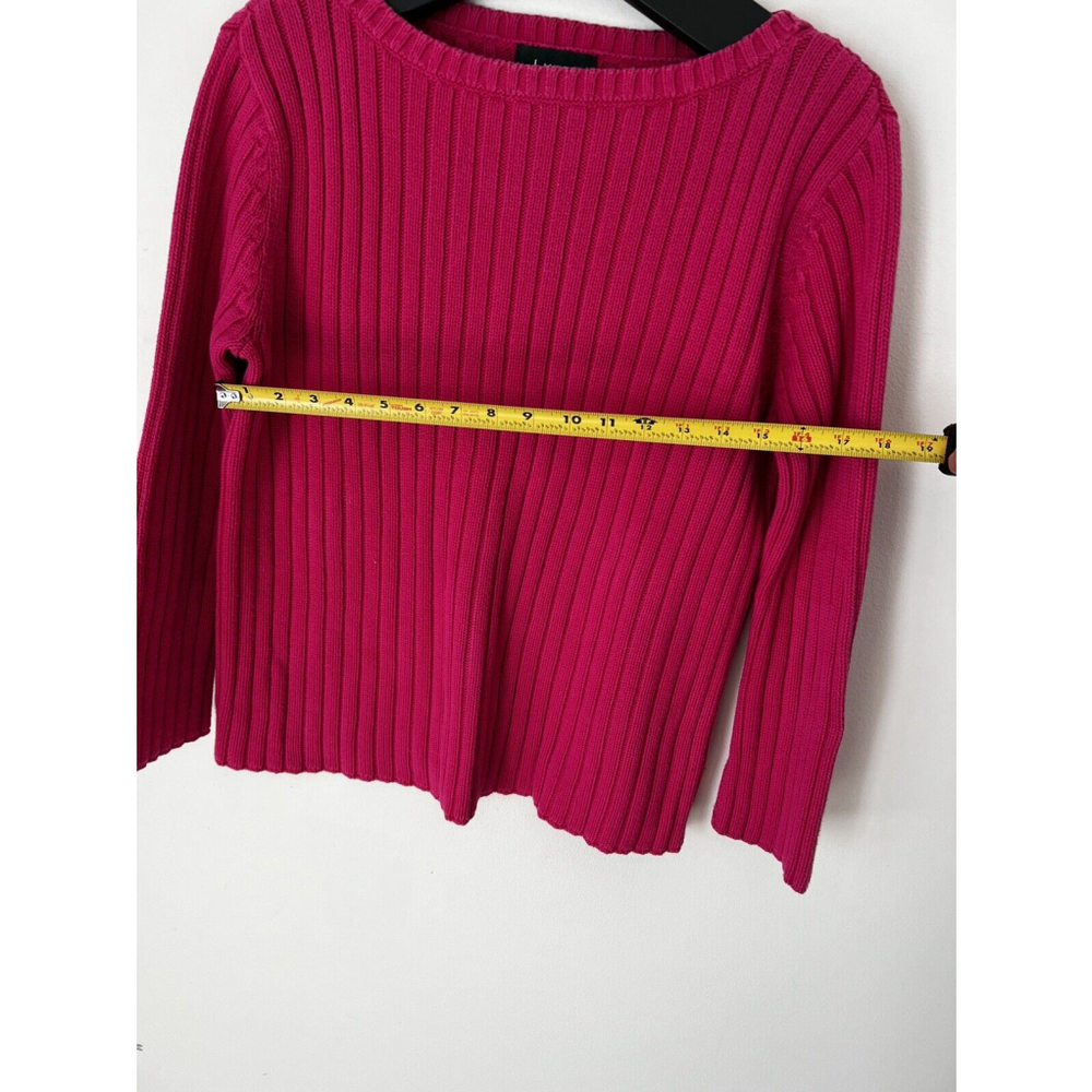 Lauren Ralph Lauren Womens SZ L Heavy Ribbed Knit Mock Neck Sweater Pink - Picture 3 of 7